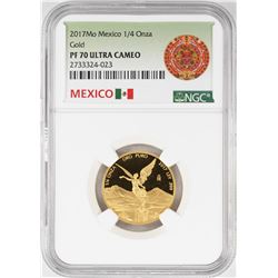 2017Mo Mexico Proof 1/4 Onza Libertad Gold Coin NGC PF70 Ultra Cameo