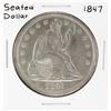 Image 1 : 1847 $1 Seated Liberty Silver Dollar Coin