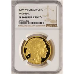 2009-W $50 Proof American Gold Buffalo Coin NGC PF70 Ultra Cameo