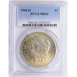 1904-O $1 Morgan Silver Dollar Coin PCGS MS63 Amazing Toning