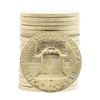Image 2 : Roll of (20) Brilliant Uncirculated 1960-D Franklin Half Dollar Coins