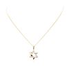 Image 1 : 14KT Yellow Gold 0.12 ctw Diamond Star of David Pendant with Chain