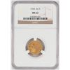 Image 1 : 1926 $2 1/2 Indian Head Quarter Eagle Gold Coin NGC MS62