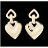 Image 1 : 14KT Yellow Gold Heart Shape Dangle Earrings