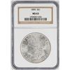 Image 1 : 1890 $1 Morgan Silver Dollar Coin NGC MS63