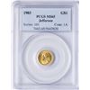 Image 1 : 1903 $1 Jefferson Louisiana Commemorative Gold Dollar Coin PCGS MS65