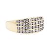 14KT Yellow Gold 1.00 ctw Diamond Four Row Wide Band