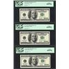 Image 1 : Lot of (3) Consecutive 2001 $100 Federal Reserve STAR Notes PCGS Gem New 66PPQ