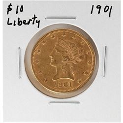 1901 $10 Liberty Head Eagle Gold Coin