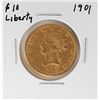 Image 1 : 1901 $10 Liberty Head Eagle Gold Coin
