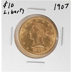 1907 $10 Liberty Head Eagle Gold Coin