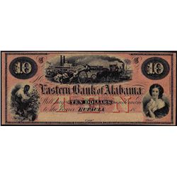 1800's $10 Western Bank of Alabama Obsolete Note