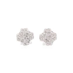 18KT White Gold 1.30 ctw Diamond Earrings