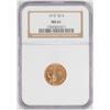 Image 1 : 1915 $2 1/2 Indian Head Quarter Eagle Gold Coin NGC MS61