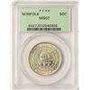 Image 1 : 1936 Norfolk Bicentennial Commemorative Half Dollar Coin PCGS MS67 Old Green Hol