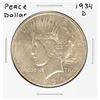 Image 1 : 1934-D $1 Peace Silver Dollar Coin