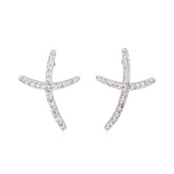 14KT White Gold 1.00 ctw Diamond Earrings