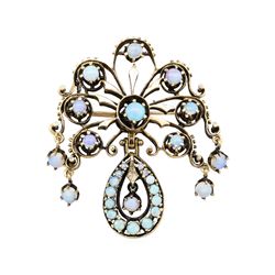 14KT Yellow Gold 4.41 ctw Opal Pendant-Pin