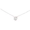 Image 2 : 14KT White Gold 0.40 ctw Diamond Soliatire Necklace