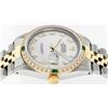 Image 4 : Rolex Mens Two Tone 14K MOP Diamond & Emerald 36MM Datejust Wristwatch