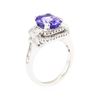Image 4 : 14KT White Gold 3.33 ctw Tanzanite and Diamond Ring