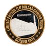 Image 2 : .999 Silver Golden Gate Las Vegas, Nevada $10 Casino Limited Edition Gaming Toke