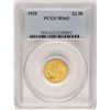 Image 1 : 1926 $2 1/2 Indian Head Quarter Eagle Gold Coin PCGS MS63