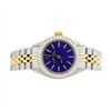 Image 3 : Ladies Two Tone Rolex Oyster Perpetual Watch with Diamond Bezel