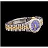 Image 5 : Ladies Two Tone Rolex Oyster Perpetual Watch with Diamond Bezel