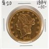 Image 1 : 1884-CC $20 Liberty Head Double Eagle Gold Coin