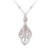 Image 1 : 1.96 ctw Diamond Pendant & Chain - 18KT White Gold