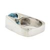 Image 3 : 6.36 ctw Blue Zircon Ring - Platinum
