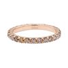 Image 1 : 1.00 ctw Chocolate Diamond Eternity Ring - 14KT Rose Gold