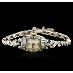 Hamilton Platinum 1.15 ctw Diamond Vintage Ladies Watch