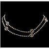 Image 1 : 11.61 ctw Diamond Necklace - 18KT White Gold