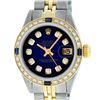 Image 1 : Rolex Ladies 2 Tone Blue Vignette Diamond & Sapphire Datejust Wristwatch