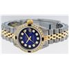 Image 3 : Rolex Ladies 2 Tone Blue Vignette Diamond & Sapphire Datejust Wristwatch