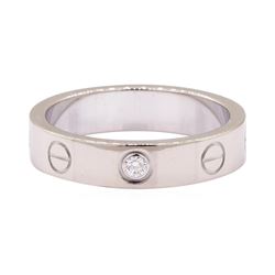 Cartier 0.05 ctw Diamond Love Ring - 18KT White Gold