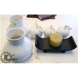 LOT OF 6 ASSORTED ACCENT PIECES.