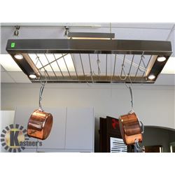 HANGING LIGHT FIXTURE / POT HOLDER WITH 2 POTS.