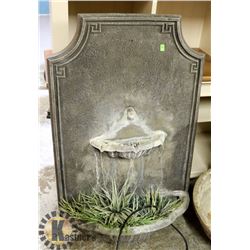 LARGE WALL MOUNT STONE STYLE FOUNTAIN.