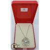Image 3 : SILVER CUBIC ZIRCONIA WITH CHAIN PENDANT