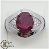 Image 1 : SILVER RUBY CUBIC ZIRCONIA MEN'S RING