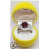 Image 4 : SILVER RUBY CUBIC ZIRCONIA MEN'S RING