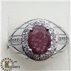 Image 1 : SILVER RUBY CUBIC ZIRCONIA RING