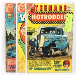 3 HOT ROD CAR RACING COMICS