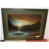 Image 1 : MOUNTAIN-LARGE PAINTING FRAMED