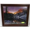 Image 1 : MOUNTAIN -SMALL PAINTING, FRAMED