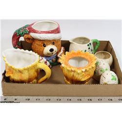 SUNFLOWER POTTERY CUPS.