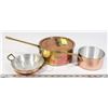 Image 1 : LOT OF COPPER POTS